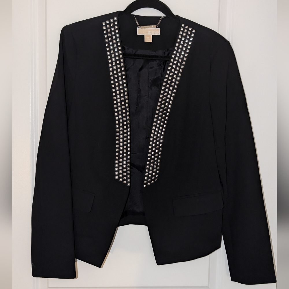 Michael Kors Black Studded Women's Blazer